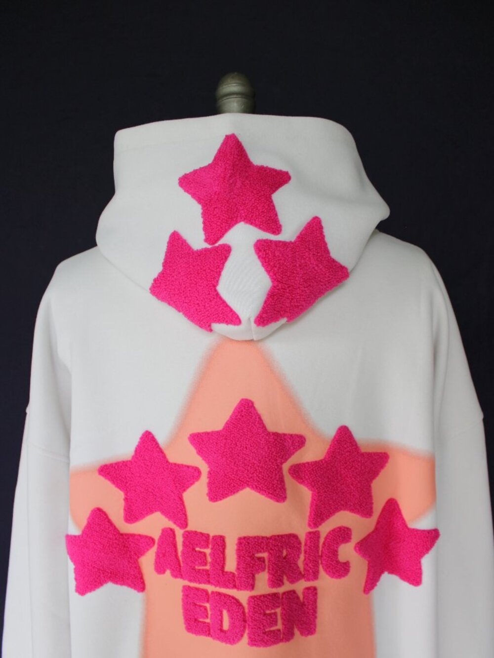 Aelfric Eden Vintage Embroidered Eden Star Hoodie ivory oversized sweatshirt L - Picture 11 of 12